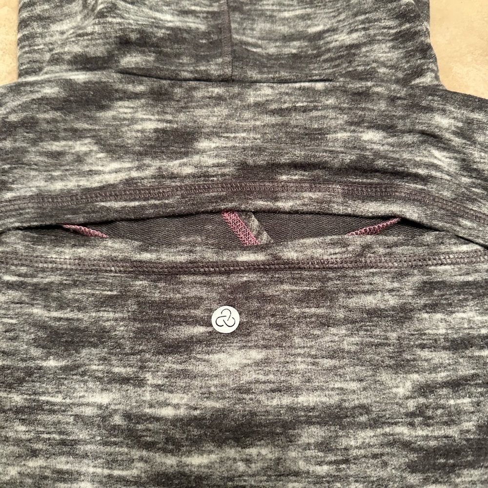 Zella Girl Grey Hooded Popover Sweater Cotton Blend Size 14-16 Girls - Picture 4 of 7